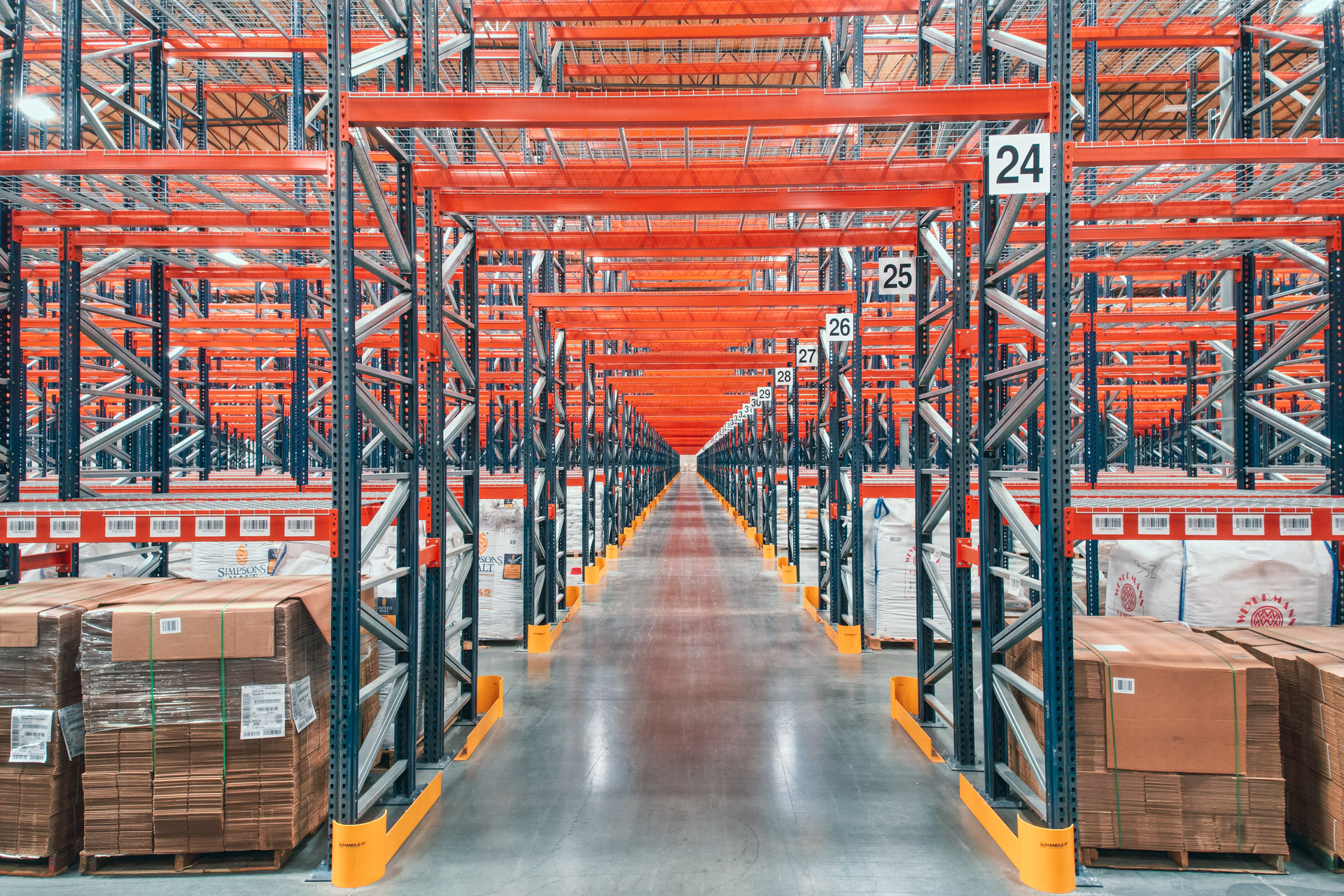 Industrial pallet racking installation in Mulberry warehouse